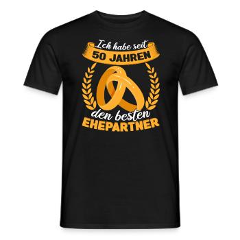 Goldene Hochzeit 50. Jahre den besten Ehepartner - Männer T-Shirt - Schwarz - Vorne - AI Model Male 178 light (178cm)