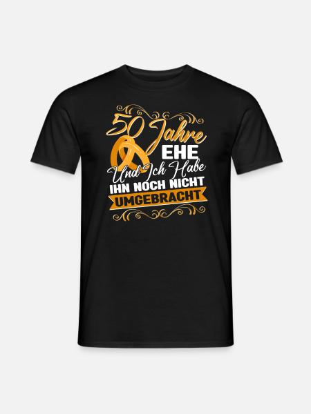 Goldene Hochzeit 50 Jahre verheiratet - Männer T-Shirt - Schwarz