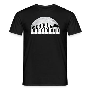 Piano Moon Piano Partitions - T-shirt homme - noir - Devant - AI Model Male 178 light (178cm)