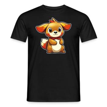 Mignon petit quokka - T-shirt homme - noir - Devant - AI Model Male 178 light (178cm)