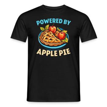 Apple Pie Dessert Food Lover Foodie American Baker - Men's T-Shirt - black - Front - AI Model Male 178 light (178cm)
