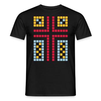 Kreuz Ornament - Männer T-Shirt - Schwarz - Vorne - AI Model Male 178 light (178cm)