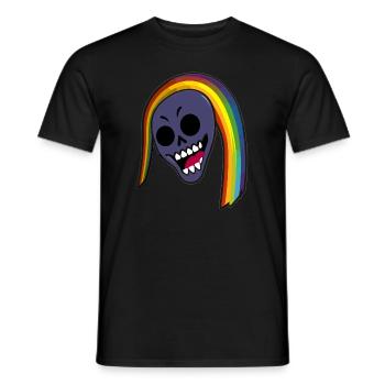 Heavy Music Lover Rainbow Skull Rock Festival - T-shirt homme - noir - Devant - AI Model Male 178 light (178cm)
