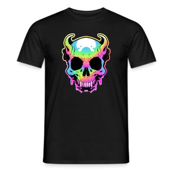 Heavy Music Skull Art Death Metal Concert - T-shirt homme - noir - Devant - AI Model Male 178 light (178cm)