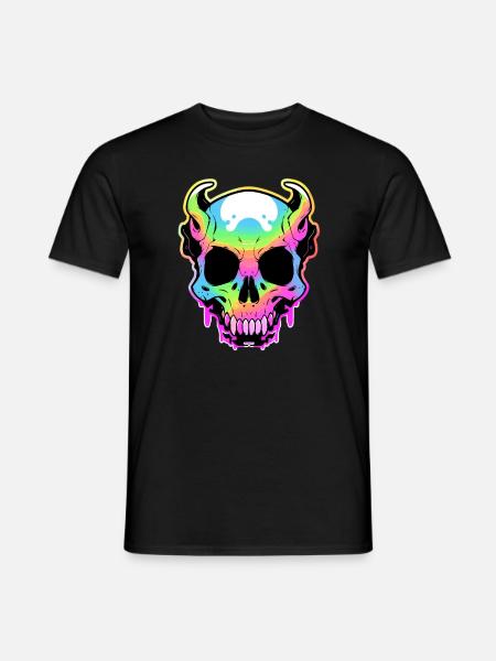 Heavy Music Skull Art Death Metal Konzert - Männer T-Shirt - Schwarz