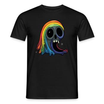 Festival de musique rock Heavy Metal Rainbow Skull - T-shirt homme - noir - Devant - AI Model Male 178 light (178cm)