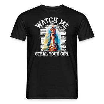 Schachbrettspiel Schachmatt Strategie Schachspieler - Männer T-Shirt - Schwarz - Vorne - AI Model Male 178 light (178cm)
