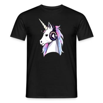 DJ du festival de batterie et de basse Unicorn Raver - T-shirt homme - noir - Devant - AI Model Male 178 light (178cm)