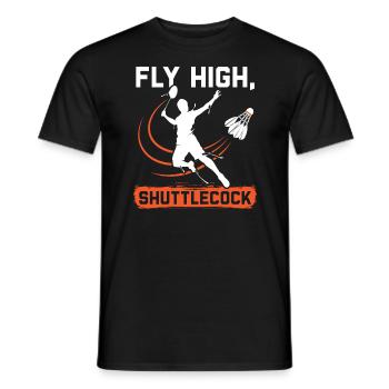 Federball Badmintonspieler Smash Racket Sport - Männer T-Shirt - Schwarz - Vorne - AI Model Male 178 light (178cm)