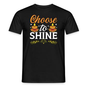 Happy Diwali Diwali Festival Indian Hindu Hinduism - Men's T-Shirt - black - Front - AI Model Male 178 light (178cm)