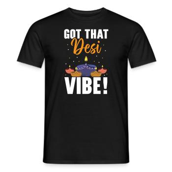 Happy Diwali Diwali Festival Indian Hindu Hinduism - Men's T-Shirt - black - Front - AI Model Male 178 light (178cm)
