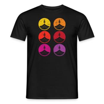 Happy Diwali Diwali Festival Indian Hindu Hinduism - Men's T-Shirt - black - Front - AI Model Male 178 light (178cm)