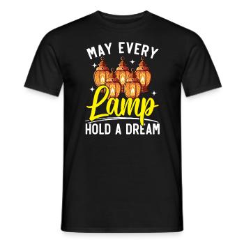 Happy Diwali Diwali Festival Indian Hindu Hinduism - Men's T-Shirt - black - Front - AI Model Male 178 light (178cm)