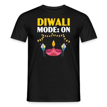 Happy Diwali Diwali Festival Indian Hindu Hinduism - Men's T-Shirt - black - Front - AI Model Male 178 light (178cm)