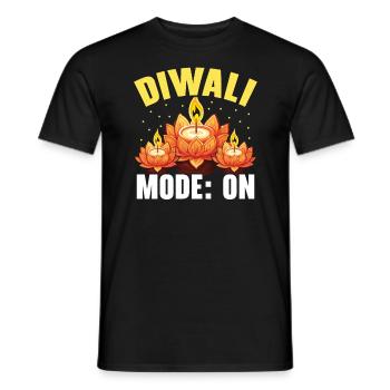 Happy Diwali Diwali Festival Indian Hindu Hinduism - Men's T-Shirt - black - Front - AI Model Male 178 light (178cm)