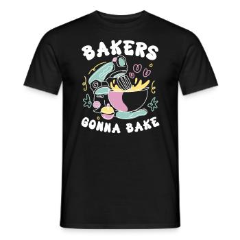 Bäcker Bäckerei Kuchen Brot Muffin Gebäck Lebensmittel Backen - Männer T-Shirt - Schwarz - Vorne - AI Model Male 178 light (178cm)