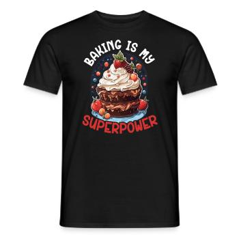 Bäcker Bäckerei Kuchen Brot Muffin Gebäck Lebensmittel Backen - Männer T-Shirt - Schwarz - Vorne - AI Model Male 178 light (178cm)