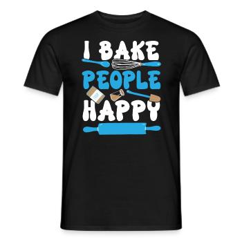 Bäcker Bäckerei Kuchen Brot Muffin Gebäck Lebensmittel Backen - Männer T-Shirt - Schwarz - Vorne - AI Model Male 178 light (178cm)