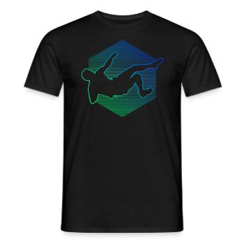 Grimpeur Boulder, Bloc, Grimpeur Femmes - T-shirt homme - noir - Devant - AI Model Male 178 light (178cm)