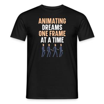 3D-Animator Animieren von Keyframes, Rendern von Animationen - Männer T-Shirt - Schwarz - Vorne - AI Model Male 178 light (178cm)