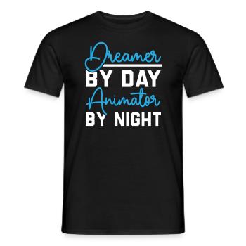 3D-Animator Animieren von Keyframes, Rendern von Animationen - Männer T-Shirt - Schwarz - Vorne - AI Model Male 178 light (178cm)