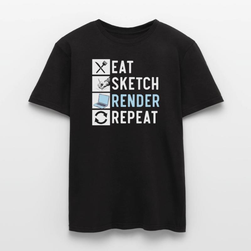 3d Animator Animate Key Frames Rendering Animation Men’s T-shirt