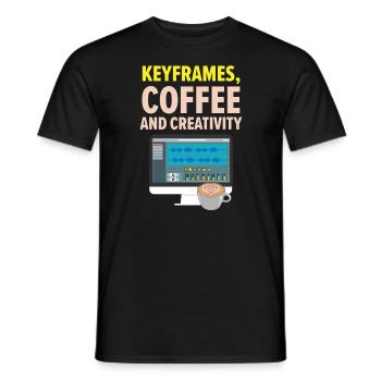 3D-Animator Animieren von Keyframes, Rendern von Animationen - Männer T-Shirt - Schwarz - Vorne - AI Model Male 178 light (178cm)