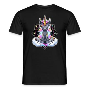 Séance de méditation spirituelle sur la géométrie sacrée - T-shirt homme - noir - Devant - AI Model Male 178 light (178cm)