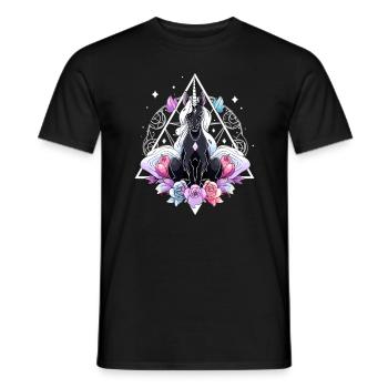 Spirituelle Meditation Einhorn Heilige Geometrie - Männer T-Shirt - Schwarz - Vorne - AI Model Male 178 light (178cm)