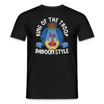 Pavian Affe Liebhaber Wildtier Tier Zoowärter - Männer T-Shirt - Schwarz - Vorne - AI Model Male 178 light (178cm)