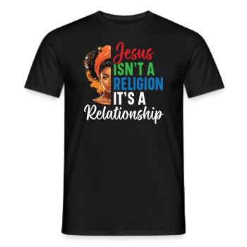 African Christian Afro American Black Christianity - Men's T-Shirt - black - Front - AI Model Male 178 light (178cm)