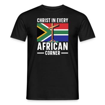African Christian Afro American Black Christianity - Men's T-Shirt - black - Front - AI Model Male 178 light (178cm)