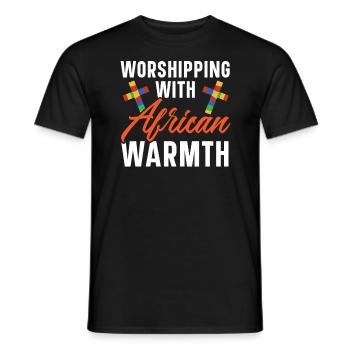 African Christian Afro American Black Christianity - Men's T-Shirt - black - Front - AI Model Male 178 light (178cm)