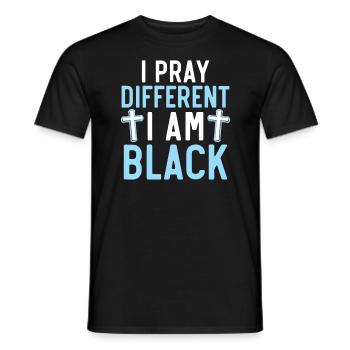 African Christian Afro American Black Christianity - Men's T-Shirt - black - Front - AI Model Male 178 light (178cm)