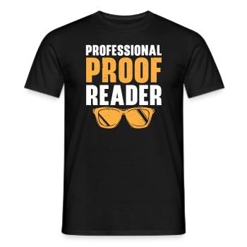 Korrekturlesen, Job, Rechtschreibung, Grammatik, Korrekturleser - Männer T-Shirt - Schwarz - Vorne - AI Model Male 178 light (178cm)