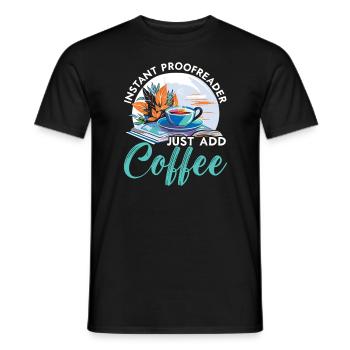 Korrekturlesen, Job, Rechtschreibung, Grammatik, Korrekturleser - Männer T-Shirt - Schwarz - Vorne - AI Model Male 178 light (178cm)