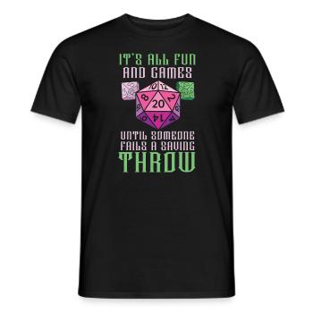 Role Playing Game Video Game Player Gamer Gaming - Men's T-Shirt - black - Front - AI Model Male 178 light (178cm)