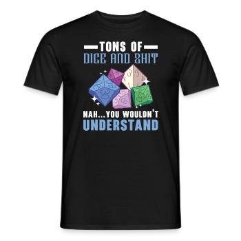 Role Playing Game Video Game Player Gamer Gaming - Men's T-Shirt - black - Front - AI Model Male 178 light (178cm)