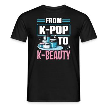 K-Beauty Hautpflege Oppa Korean Beauty Südkorea - Männer T-Shirt - Schwarz - Vorne - AI Model Male 178 light (178cm)