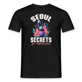 K-Beauty Hautpflege Oppa Korean Beauty Südkorea - Männer T-Shirt - Schwarz - Vorne - AI Model Male 178 light (178cm)