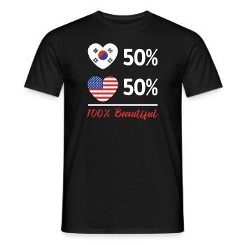 K-Beauty Skincare Oppa Korean Beauty Corée du Sud - T-shirt homme - noir - Devant - AI Model Male 178 light (178cm)