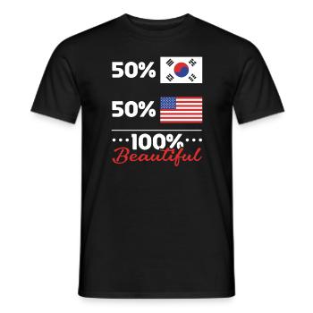 K-Beauty Skincare Oppa Korean Beauty Corée du Sud - T-shirt homme - noir - Devant - AI Model Male 178 light (178cm)