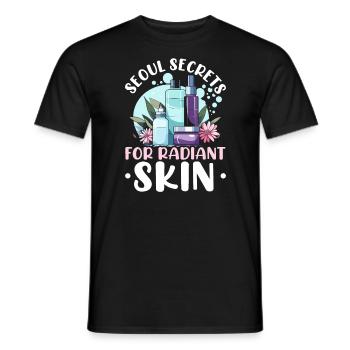 K-Beauty Hautpflege Oppa Korean Beauty Südkorea - Männer T-Shirt - Schwarz - Vorne - AI Model Male 178 light (178cm)