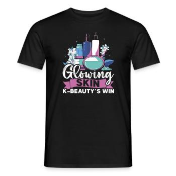 K-Beauty Skincare Oppa Korean Beauty Corée du Sud - T-shirt homme - noir - Devant - AI Model Male 178 light (178cm)