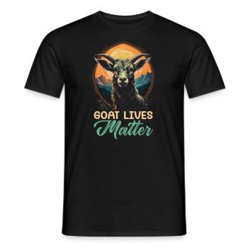 Goat Lover Kid Ranch Wool Farm Animal Farming - T-shirt homme - noir - Devant - AI Model Male 178 light (178cm)