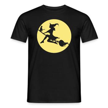 Hexe Retro Vintage Halloween - Männer T-Shirt - Schwarz - Vorne - AI Model Male 178 light (178cm)
