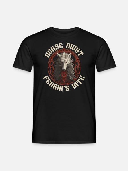 Fenrir Wolf Wikinger Nordische Nordmänner Odins Wolf - Männer T-Shirt - Schwarz