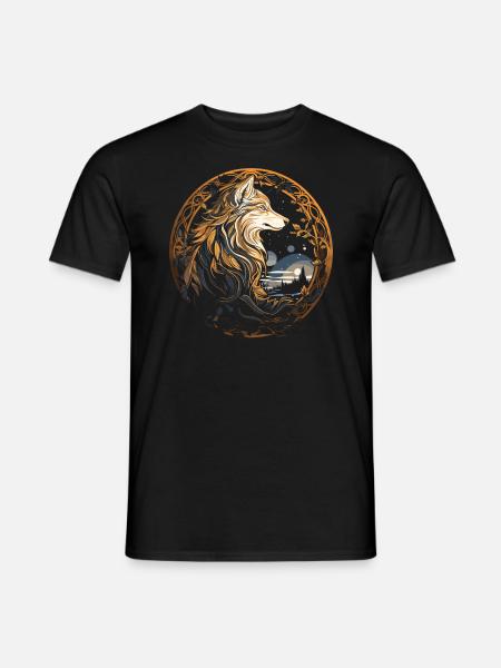 Fenrir Wolf Wikinger Nordisch Nordmänner Odins Wolf - Mænd T-shirt - sort