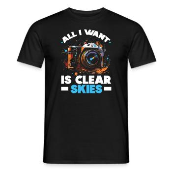 Astrophotography Camera Astronomical Astronomy - Men's T-Shirt - black - Front - AI Model Male 178 light (178cm)
