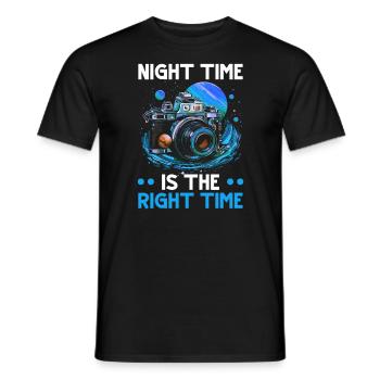 Astrophotography Camera Astronomical Astronomy - Men's T-Shirt - black - Front - AI Model Male 178 light (178cm)
